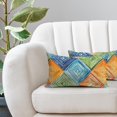 thumbnail image 5 of Blue Orange Turquoise Colorful Geometric Lumbar Pillow Covers 12X20 in Set of 2 Abstract Mid Century Pillow Cases Summer Multicolor Outdoor Pillow Covers Modern Home Decor for Couch Patio Sofa Porch, 5 of 6