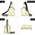 thumbnail image 7 of FORMRS Womens Crossbody Sling Bag Travel Daypack Shoulder Chest Backpack, Light Green Geometric, 7 of 7