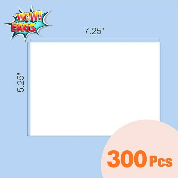 300 Pcs Blank White Invitation Envelopes 5.25 x 7.25 Inch Bright White Self Seal Envelopes 5x7