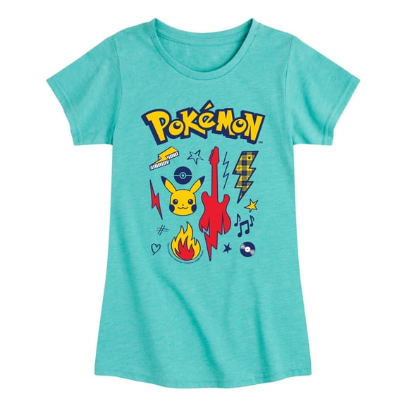 Pokémon - Pokémon Punk Icons - Youth Girls Short Sleeve Graphic T-Shirt