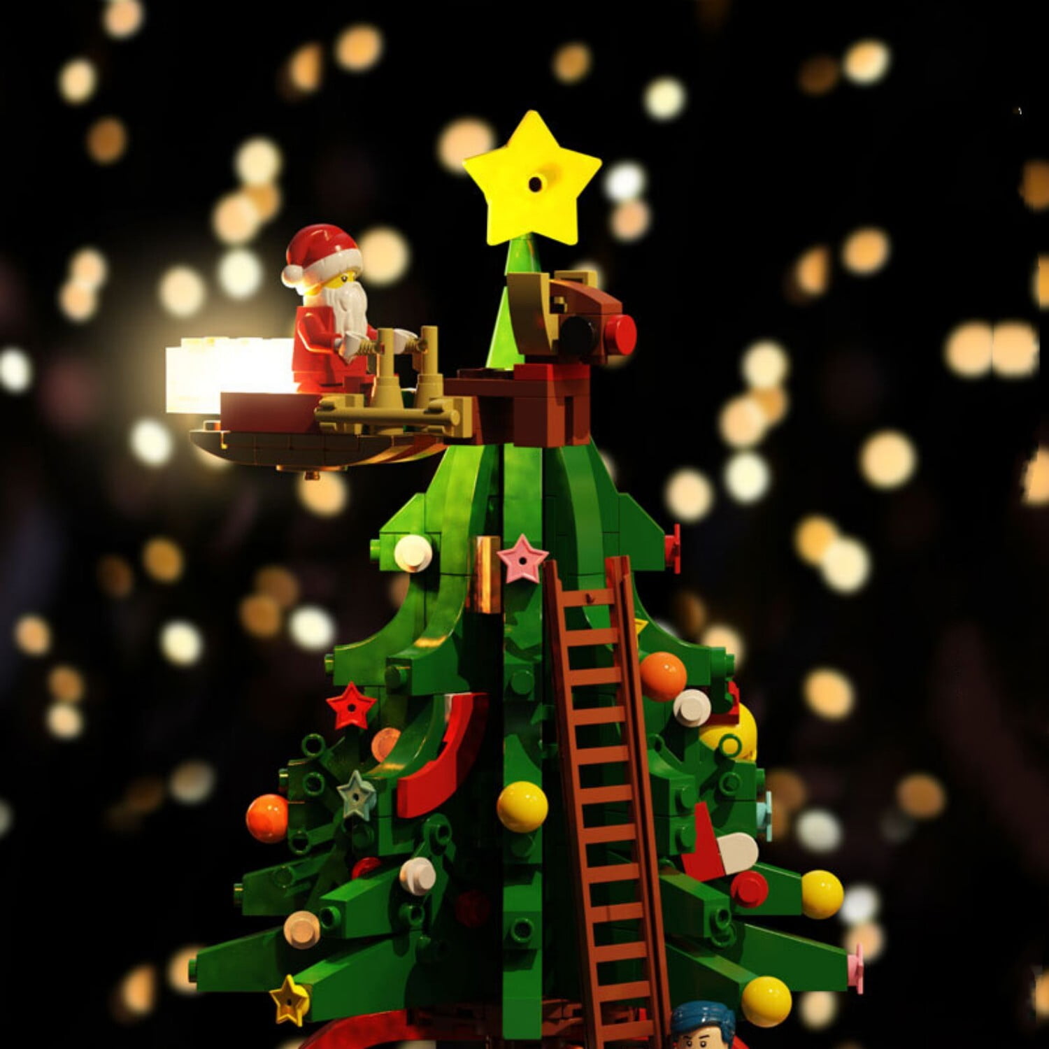 VONADO Christmas Tree Building Set, Christmas Building Bricks with LED Lights, Christmas Tree 2023 Building Blocks, Xmas Tree Gift Toy for Boys 