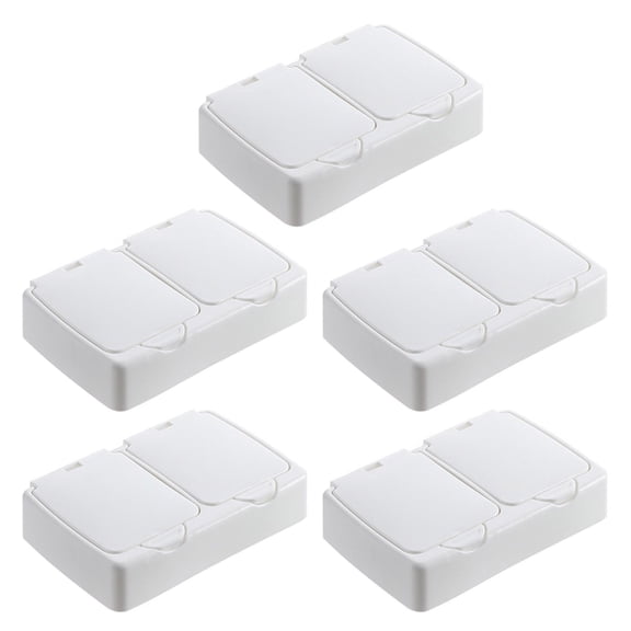 Ruanlalo 5Pcs Mini Storage Boxes Drawer Storage Box with Pop-Up Lid Desktop Storage Organizer for Office Home Small Item Storage