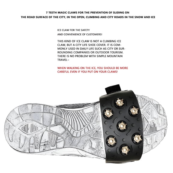 BESTSKY Traction Cleats Ice & Snow Grips - Traction Grips 7 Cleats Punching Weights Shoe Traction for Ice And Snow Women Boots Hook with Rope Ice Things Climbing Gear for Men Clam Shelter