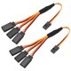 thumbnail image 1 of Cable de servo de 4 vías RC para JR Futaba, cordón de extensión de 30 núcleos, 220 mm, 3 pines en marrón/rojo/amarillo, 2 piezas, 1 of 4