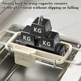 thumbnail image 4 of Extendable Kitchen Sink Storage Rack 18.7 In Adjustable Length Metal Drainage Net Side Hooks Organizer For Sponges Cleaning Balls Cloths Kitchen Sink Countertop Home Kitchen Decor Racks, 4 of 6
