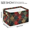 thumbnail image 4 of Yayeee 2 Pack Canvas Storage Basket with Handles for Shelves Fabric Bins Closet Organizer, Dark Tartan Pattern, 4 of 8