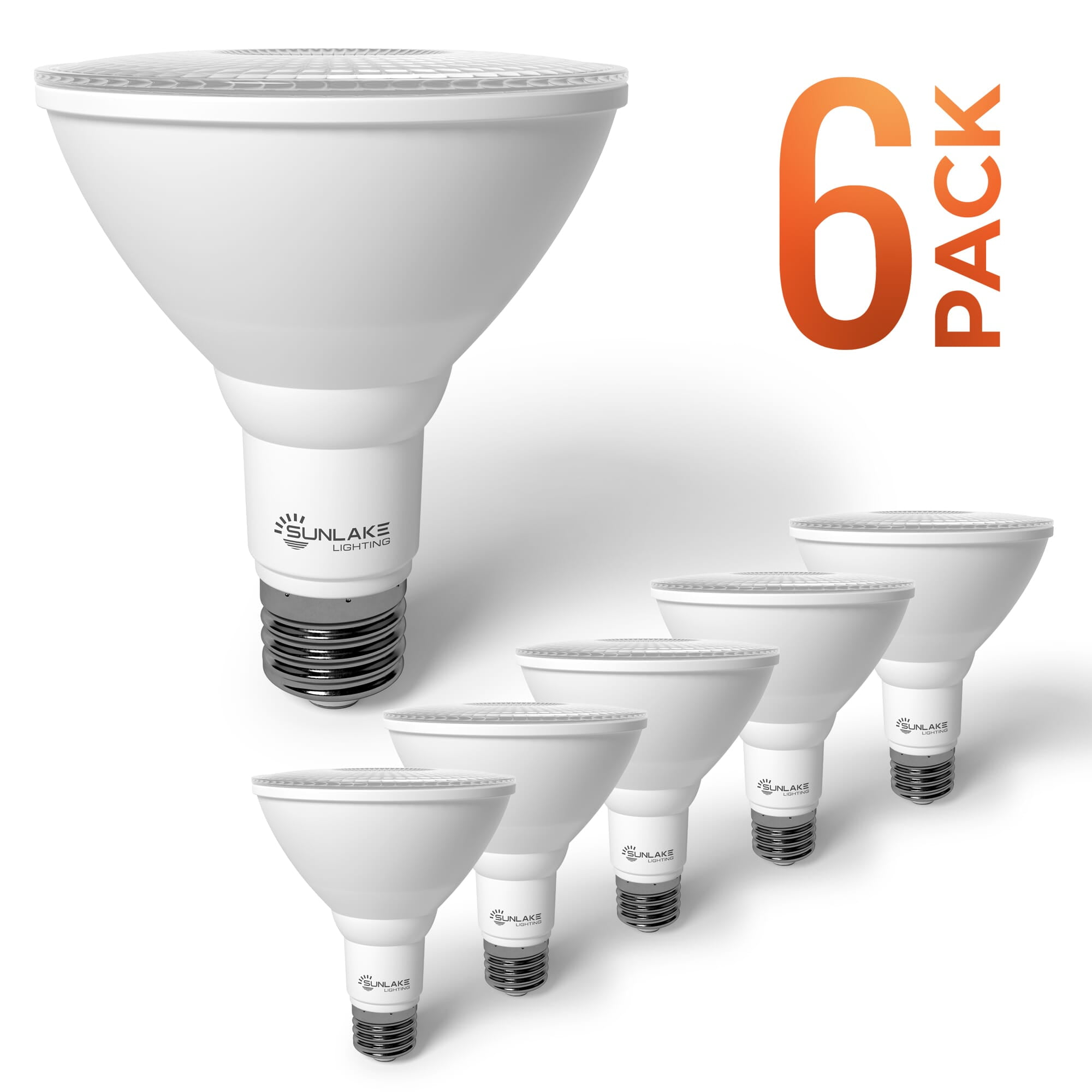 zijde Rechtzetten aantal SunLake 6PK PAR30 Dimmable Waterproof LED Bulb Spotlight 900 Lm 10W 3000K -  Walmart.com - Walmart.com