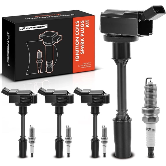 A-Premium Ignition Coils and Spark Plugs Kits Compatible with Lexus GS200t/IS200t 2016-2017, GS300/IS300/NX300 2018-2019, NX200t 2015-2017, RC200t 2016, RC300 2018-2020, 2.0L 4-PC Set