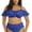 Blue, variant on Pebble Cove Bardot Ruffle Underwire Bikini Top (ES801106),40HH,Black
