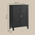 thumbnail image 6 of LEDREM Bathroom Cabinets Freestanding, Bathroom Storage Floor Cabinet with Doors and Adjustable Shelves, Ink Black, 6 of 6