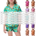 thumbnail image 4 of Kakishop Halloween PJs Girls Pajama Set Halloween Spooky Print Shirts and Shorts Short Sleeve Button Soft 2 Piece Outfits (12-13 Years), 4 of 5