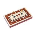 thumbnail image 2 of House of Cribbage - 2 pistas - Tabla de madera para cuna de viaje/tamaño de bolsillo - 4 pulgadas - Incrustada en madera de arce/madera de sangre con espacio de almacenamiento para clavijas de cuna -, 2 of 5