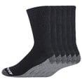 thumbnail image 2 of Dickies Men's 6 pairs Dri-Tech Ultra Light Crew Socks, Sizes 6-12, Black with Grey Sole, 2 of 2