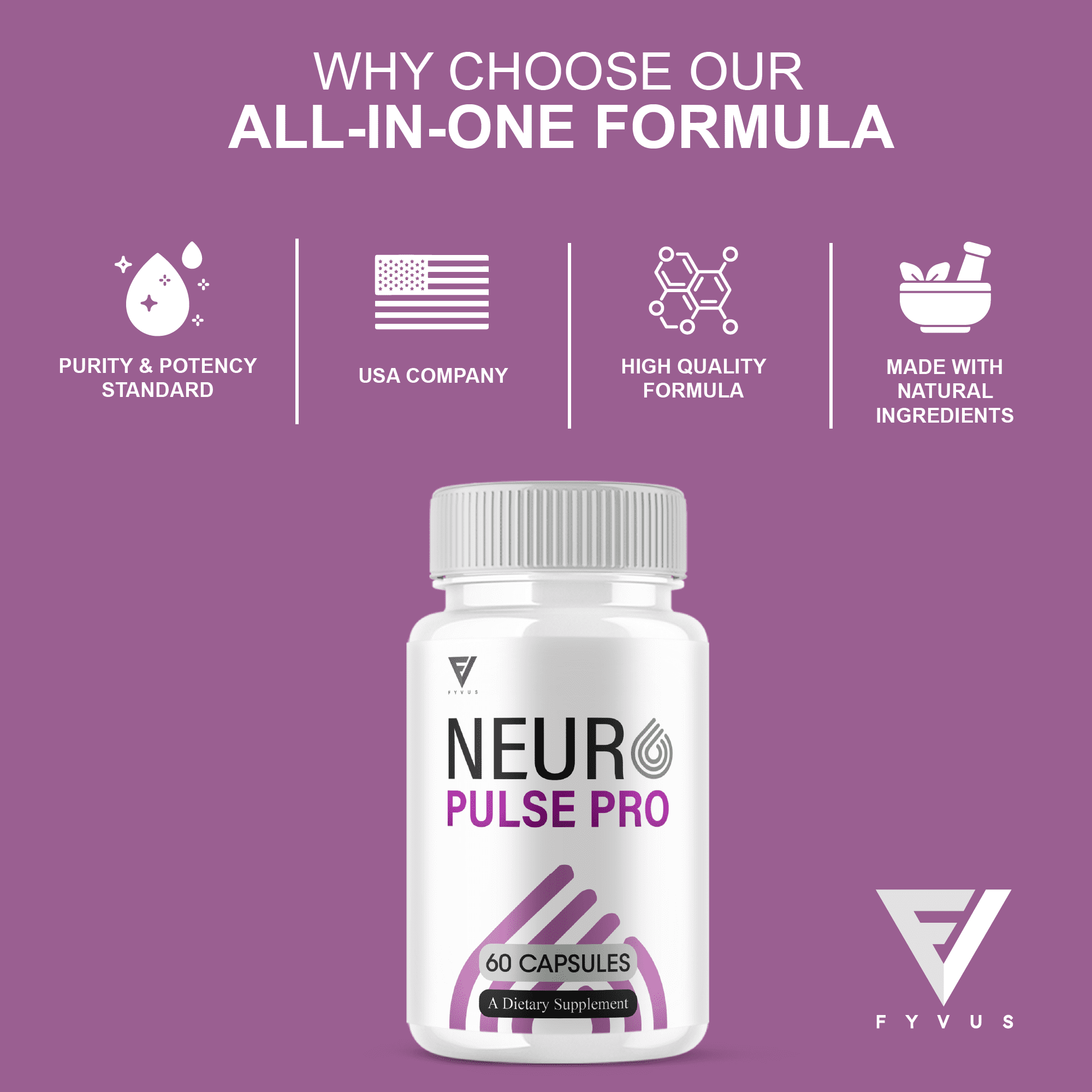 (2 Pack) Neuro Pulse Pro Brain Support, NeuroPulsePro Supplement (120 Capsules)