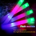 thumbnail image 4 of Eurhowing 100-Pack LED Light Up Foam Sticks, 19-inch Multicolor Flashing Glow Sticks, LED Foam Batons with 3 Dynamic Modes for Rave Parties Wedding, Concert Carnival, 4 of 10