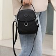 thumbnail image 1 of Bolso de mano de moda para mujer Bolso tipo cartera impermeable de gran capacidad (negro), 1 of 7