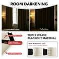 thumbnail image 6 of Deconovo Blackout Curtains Wave Foil Print Pattern for Bedroom, Set of 2, Light Beige, 52" x 63", 6 of 8