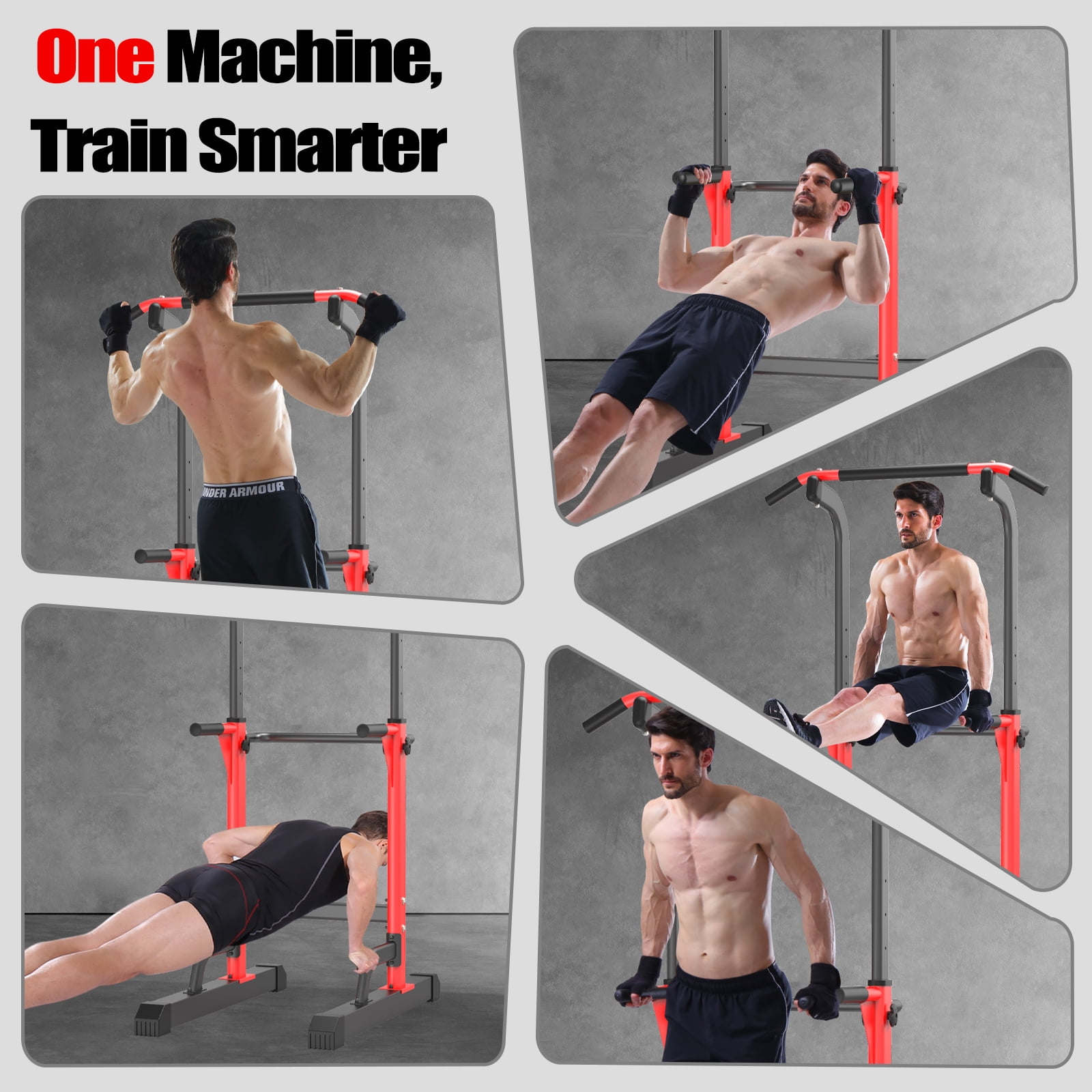 Pull Up Dip Station For Home Gym Strength Training Fitness Workout Station Chin-Ups Push-Ups Pull-Ups Dip-Ups 330LBS