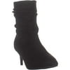 Womens CATHERINE Catherine Malandrino Janet Kitten Heel Ankle Boots, Black Ultra Suede