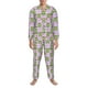 thumbnail image 3 of Fotbe Happy Frogs1 Pijama de Hombre con Estampado de Manga Larga, Conjunto de 2 Piezas, Ropa de Dormir Suave y Cómoda con Bolsillos-Large, 3 of 7