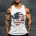 thumbnail image 2 of Cmfcve Men's Summer Plus Size Tank Tops Printing Pullover Gym Vests Sleeveless Round Neck Patriotic Waistcoat, 2 of 5