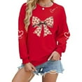 thumbnail image 7 of Mifsaly Valentines Day Outfit Women Heart Print Sweatshirts Long Sleeve Crewneck Sweatshirt Casual Loose Pullover Tops Valentine's Festival Party Spring Fall Outfits, 7 of 7