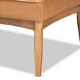 thumbnail image 6 of Baxton Studio Riordan Mid-Century Modern Tan Faux Leather Upholstered and Walnut Brown Finished Wood 2-Piece Dining Nook Banquette Set, 6 of 8