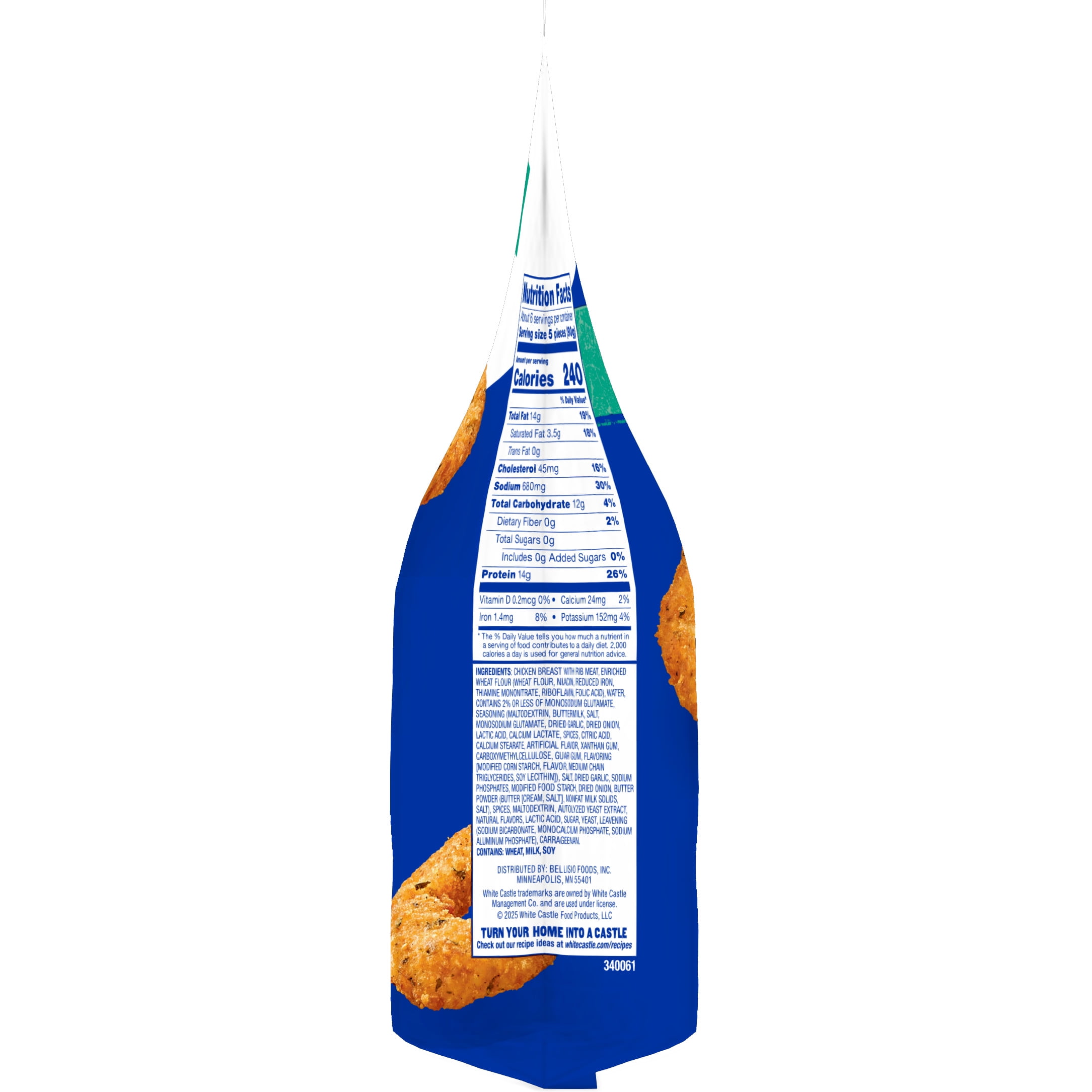 White Castle Chicken Rings Ranch 20oz Bag (Frozen Chicken)
