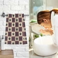 thumbnail image 7 of Yayeee 100% Cotton Hand Towels for Bathroom 16" x 28" Soft Absorbent Kitchen Towel, Checkered Starts Pattern, 7 of 7