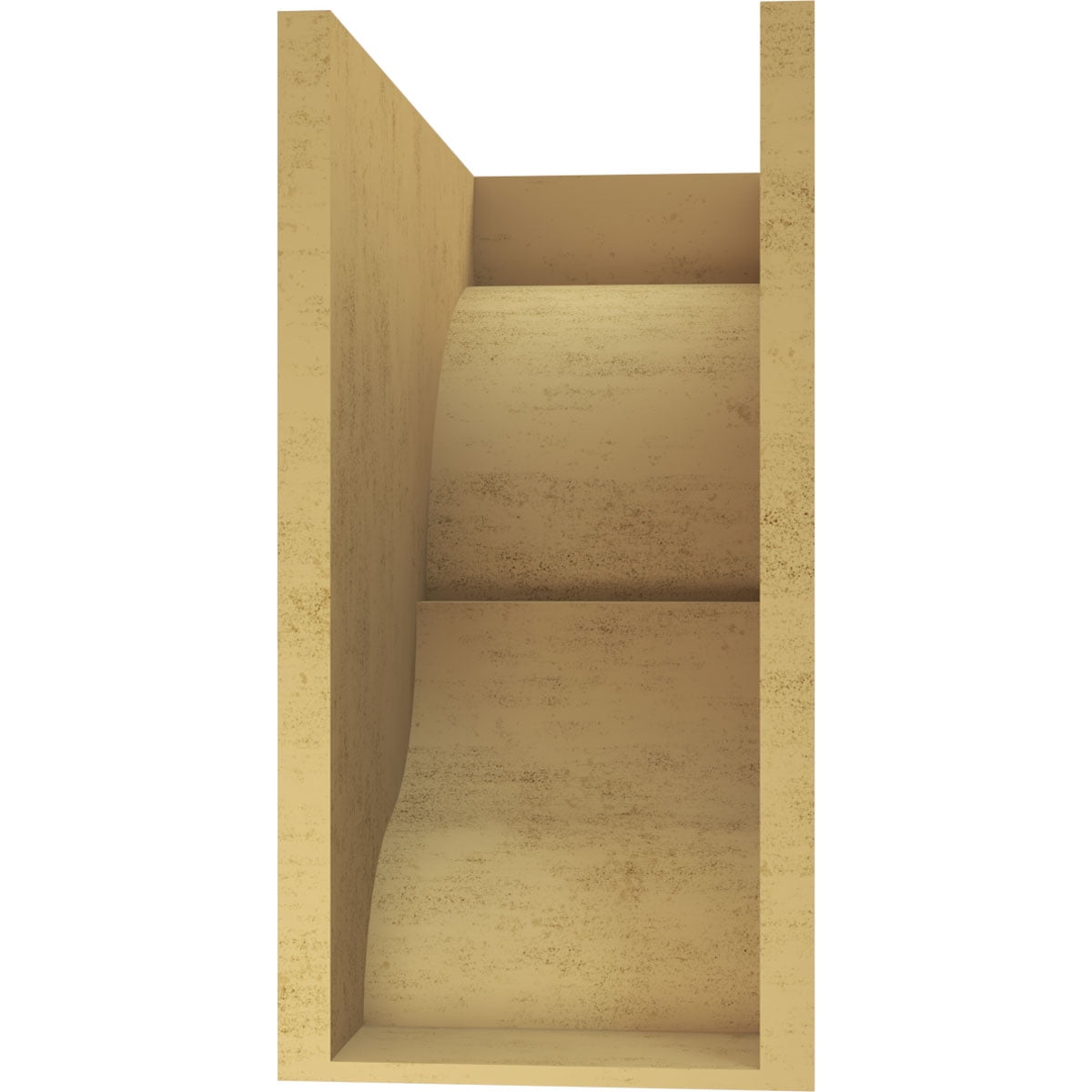 10"W x 20"D x 20"H Classic Asheboro Rough Cedar Woodgrain TimberThane Corbel, Primed Tan