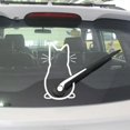 thumbnail image 3 of Jinsinto 4pcs Rear Window Wiper Decal Animal Car Sticker Funny Cat Moving Tail Waving Wiper Sticker Reflective Decal Windshield Sticker Waterproof, 3 of 3