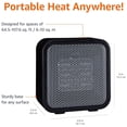 thumbnail image 5 of Small Space Heater Mini Heater for Office Desk, Fast Electric Heaters for Indoor Use, Intelligent Standby, Energy Saving & Silent Design, Portable Heating Heaters for Home(Black), 5 of 6