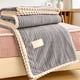 thumbnail image 3 of Manta De Franela Manta de franela gris extra gruesa de doble capa, ideal para la cama, el sofá, la oficina o la siesta (1 pieza). Rkxzt, 3 of 8