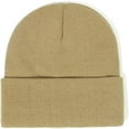 thumbnail image 6 of Girls Ladies Winter Warm Knitted Hat Satin Silk Lined Cable Knit Beanie Chunky Slouchy Skull Cap Ski Outdoor for Men Women, Khaki, 6 of 6