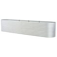 thumbnail image 3 of vidaXL Garden Raised Bed 157.5"x31.5"x31.9" Galvanized Steel Silver, 3 of 8
