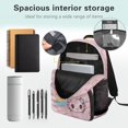 thumbnail image 5 of Aplkyhs School Backpack for Ages 6-18 Large Capacity Ergonomic Padded Adjustable Straps for Elementary Middle High School Boys and Girls Back to School Pink Cute Axolotl, 5 of 7