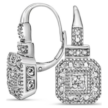 SuperJeweler 1/4 Carat Diamond Drop Earrings, 3/4 Inch With Leverbacks For Women