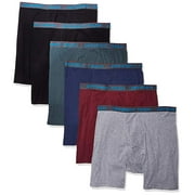 6 Men's Big and Tall USA Classic Design Comfort Flex Waistband Mid Length Boxer Briefs Underwear