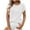 White, variant on Women Plus Size Tops,Blouse for Women Solid Color Round Neck Short Sleeve Casual Pullover Tops