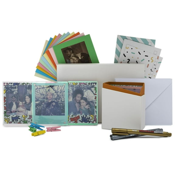 Polaroid Originals Color Instant Film for i-Type Cameras (32 Exposures) with Polaroid Photo Box,and DIY Postcard Set