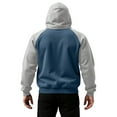 thumbnail image 6 of yuCgh Men's Colorblock Hoodie Sweatshirt, Plus Size Casual Sports Pullover, Trendy Two-Tone Design for Loose Fit and Everyday Comfort,Blue 3XL, 6 of 6