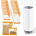thumbnail image 1 of Ensemble de 27 Pcs pour Scelleuse sous Vide, Sacs sous Vide Réutilisables (1 Pce Pompe Électrique + 20 Sacs + 6 Pinces), Rangement Alimentaire Hermétique pour la Fraîcheur, Matériau PA+PE, Idéal f, 1 of 8