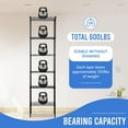 thumbnail image 5 of BestOffice Adjustable Storage Shelves Metal Storage Shelf fo adults(Black, 16.7L×11.8W×63.6H), 5 of 7