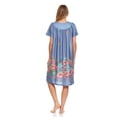 thumbnail image 4 of Lati Fashion Women Nightgown Sleepwear Female Sleep Dress Nightshirt Blue XXXL, 4 of 4