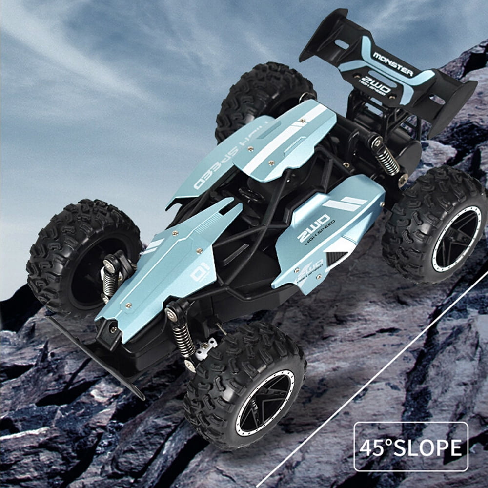 Remote Control Car RC Cars All Terrain Monster Truck, Outdoor 2WD Off Road Hobby RC Truck with 2 Rechargeable Batteries