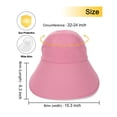 thumbnail image 2 of Delayuji Womens Visor hat Wide Brim Foldable Packable Adjustable Summer UV Protection Lightweight Breathable Fishing Hat Safari Hat Portable Outdoor Hat, 2 of 5