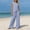 Suit-585Blue, variant on Gamivast 2 Piece Outfits for Women Summer Linen Texture Asymmetric Tank Top & Wide Leg Pants Sets Casual Beach Vacation Wear Lounge Set Flowy