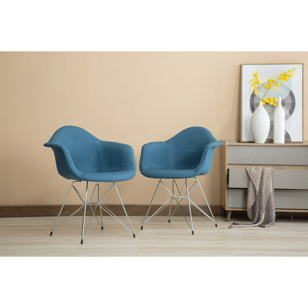 Porthos Home Upholstered Dining Chairs, Blue Dining Room Arm Chairs