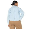 thumbnail image 2 of Celebrity Pink Women's and Women's Plus Hi Low Button Down Denim Top, Sizes XS-4X, 2 of 4