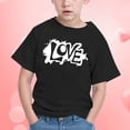 thumbnail image 5 of Tkrady Toddler Girls Shirts Valentine's Day New Round Neck Short Sleeve Cute Shirts Tops, Sizes 1-12 Years, 5 of 6